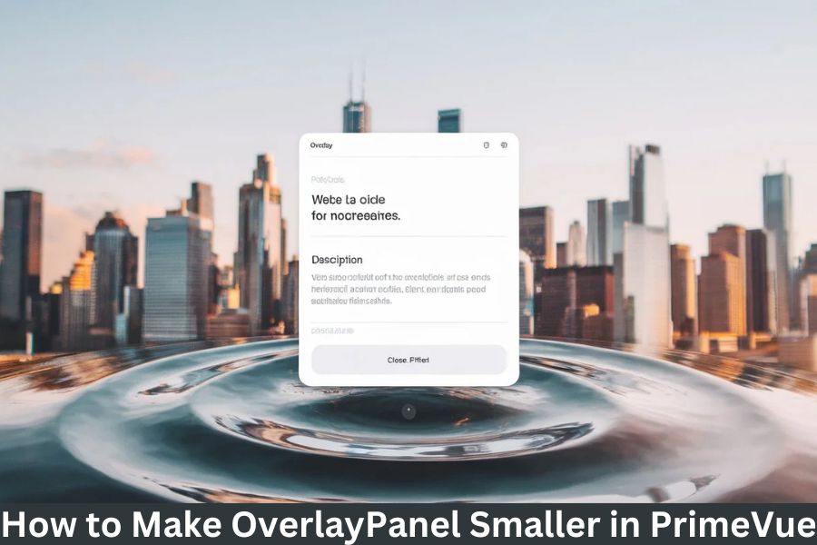 how to make overlaypanel smaller primevue